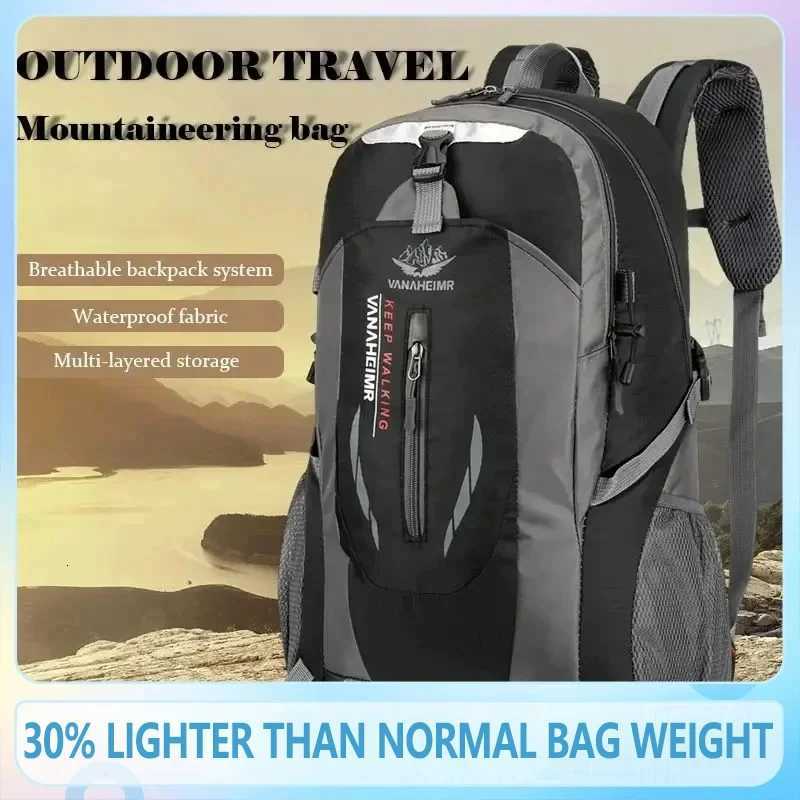 40L Outdoor Waterproof Large Capacity Hiking Bag Camping Backpack Travel Rucksack Nylon Bags Hiking Travel Bag W251025