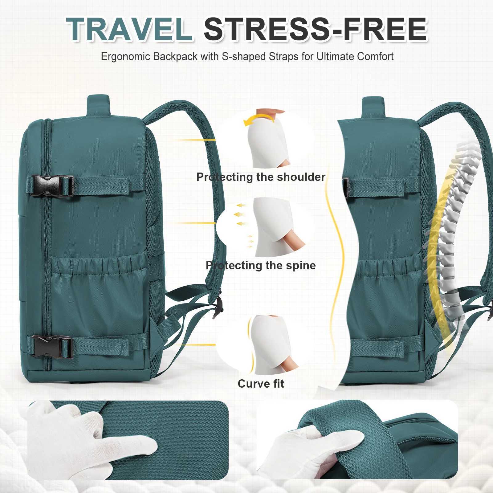 Ryanair 40x30x20 Travel Backpack Airline CarryOn Backpack Women Men Business Laptop Backpack Shoulder Bag Luggage Storage Bag W251025