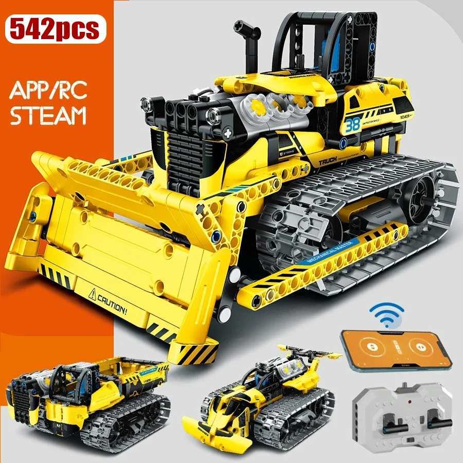 516PCS 3 IN 1 App RC Excavator Technical Building Blocks Construction Engineering City Vehicle Car Bricks Toys Adults Boys Gifts C251023