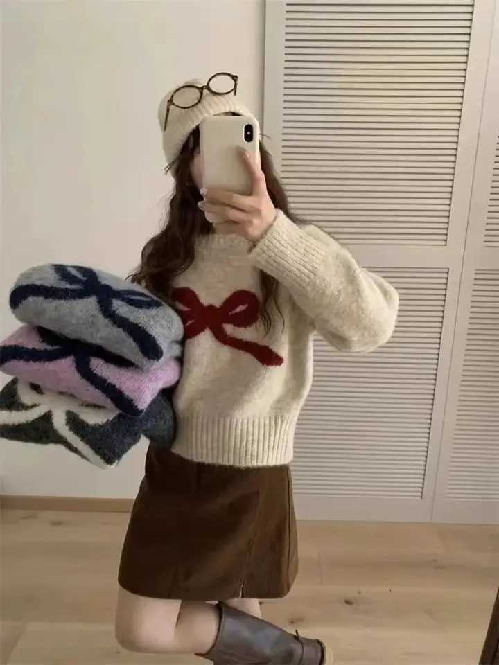 Fashion Pullover Sweater Women Knitted Shirts Autumn Winter Female Oneck Knitwear Long Sleeve Elastic Knit Casual Sweaters TopsT251025