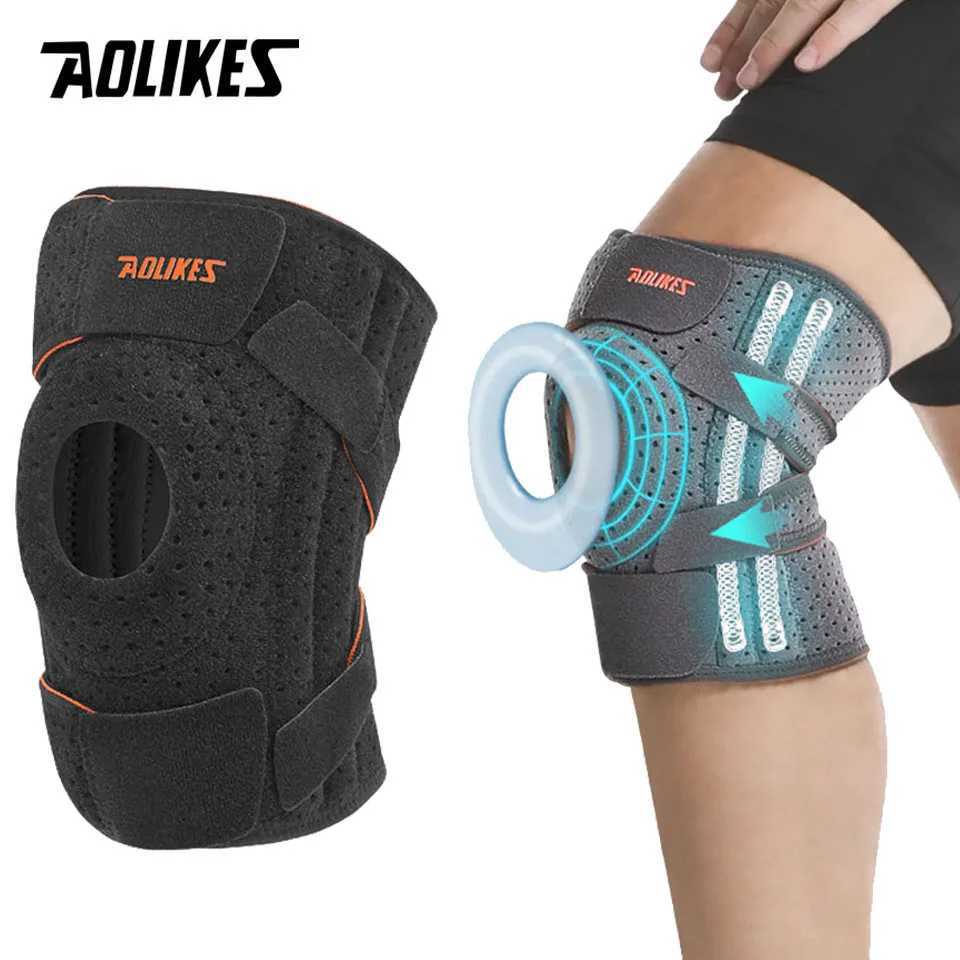 AOLIKES 1PCS NEW Knee Brace with Side Stabilizers Patella Gel PadsKnee Support for CyclingRunningClimbing Y251024