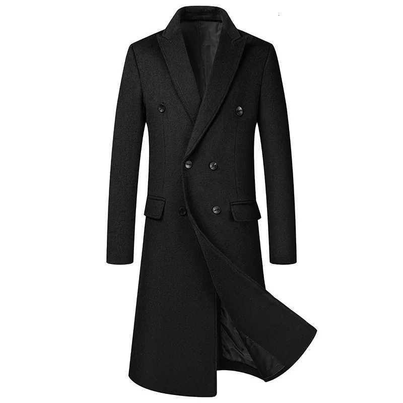 Men Xlong Double breasted Woolen Blends Business Casual Trench Coats Long Jackets Quality Male Cashmere Thicker Warm OvercoatsT251025