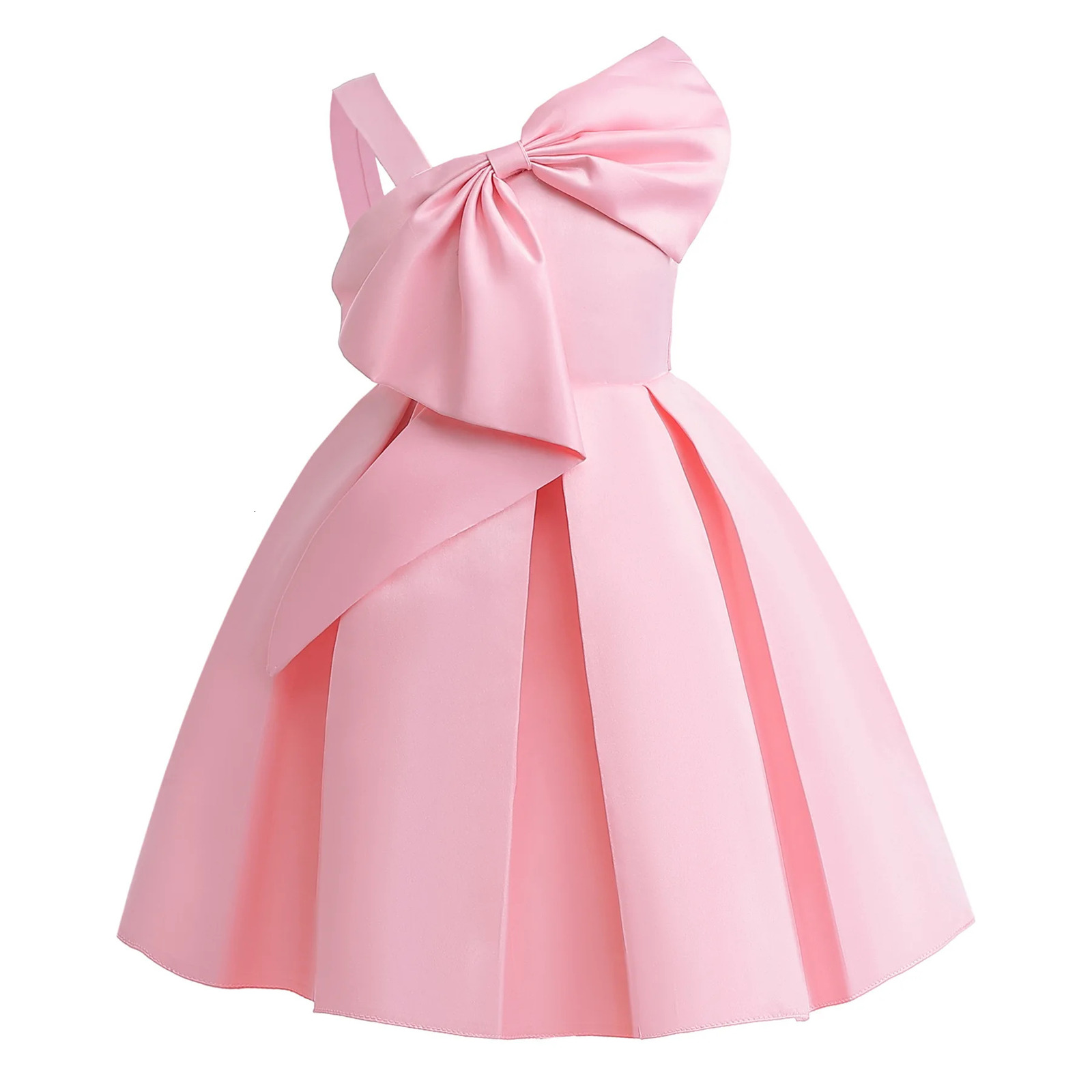 One Shoulder Girls Dress Summer Fashion Party Little Princess Baby Dress Birthday Gift 2 To 10 Years Old Kids Clothes 251023