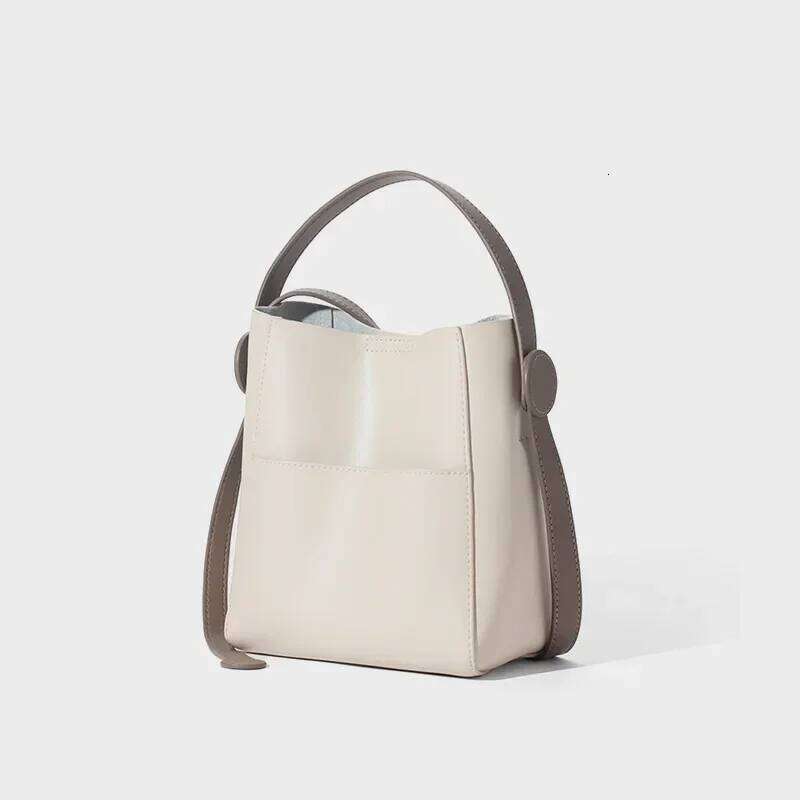 Basket Composite Tote Female Bucket Handbag Lady Simple Soft Genuine Leather Shoulder Bag For Women Messenger Hobos Suotong1025