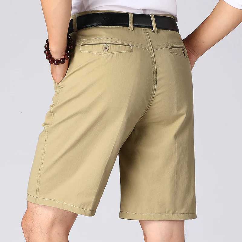 Classic Cotton Board Shorts Knee Length Comfortable Bermuda Shorts Outdoor Beach Shorts Black KhakiXJ251025