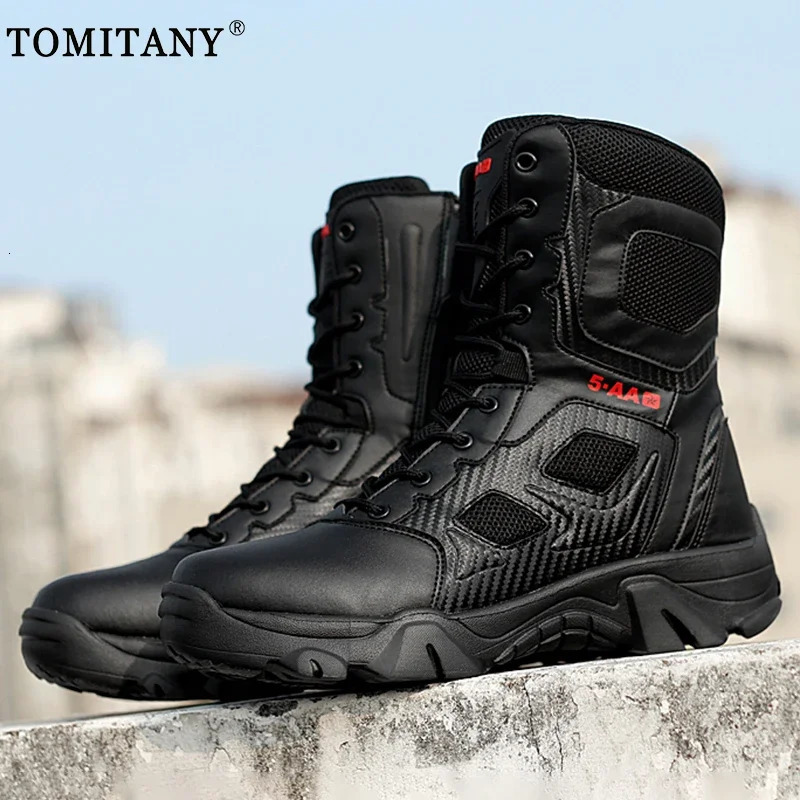 Men Shoes Winter Men Combat Tactical Boots Ankle Work Safety Shoes Special Force Army Boots Male Waterproof Motorcycle Shoe 251021