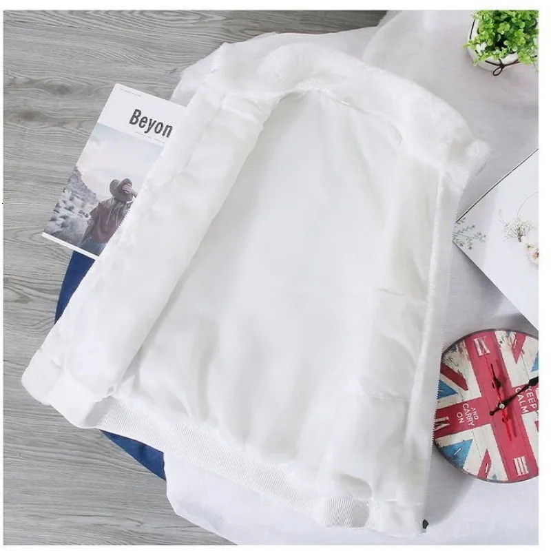 Men Clothing Autumn Winter Fashion Mink Fur Warm Zipper Vest Jacket Solid Stand Collar Sleeveless Slim Fit Coat 251020