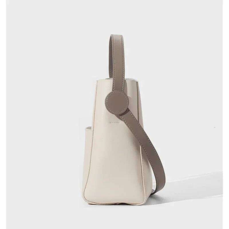 Basket Composite Tote Female Bucket Handbag Lady Simple Soft Genuine Leather Shoulder Bag For Women Messenger Hobos Suotong1025