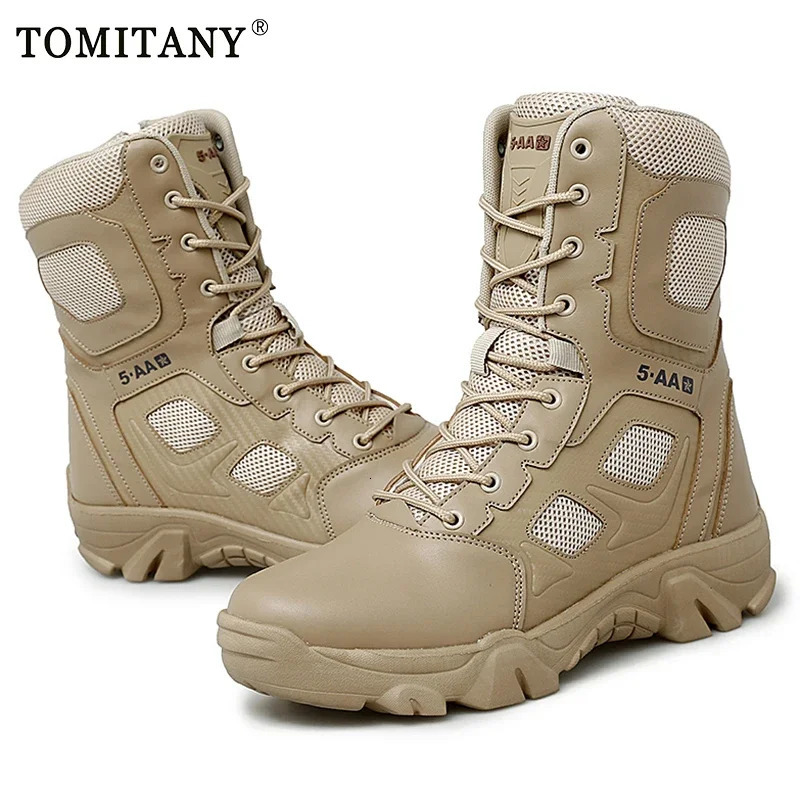 Men Shoes Winter Men Combat Tactical Boots Ankle Work Safety Shoes Special Force Army Boots Male Waterproof Motorcycle Shoe 251021