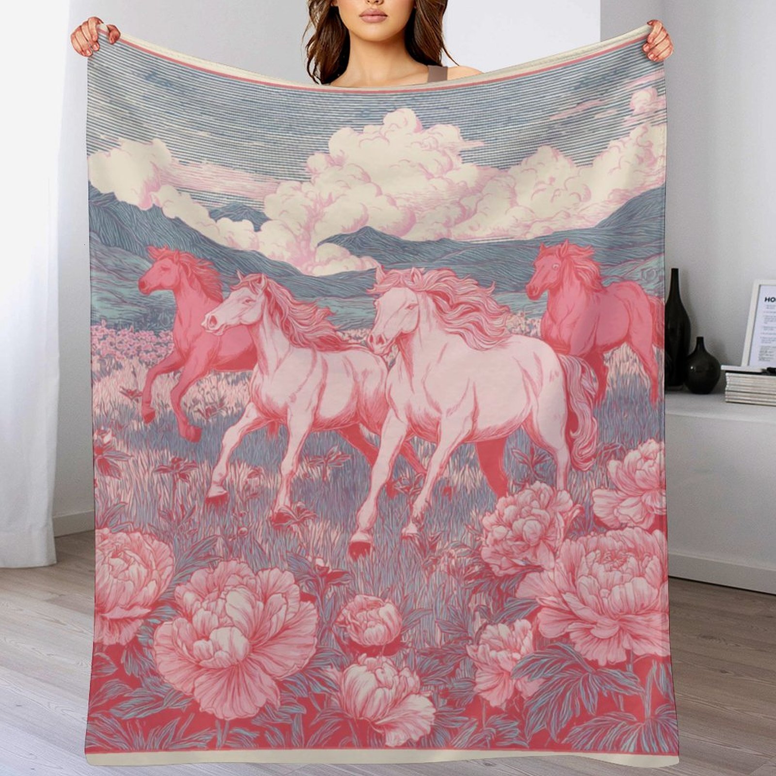 H Designer Horse blanket blanket throw cashmere vibration blanket copert Home Travel Throw Summer Air Conditioner Beach home bedding blankets throws H