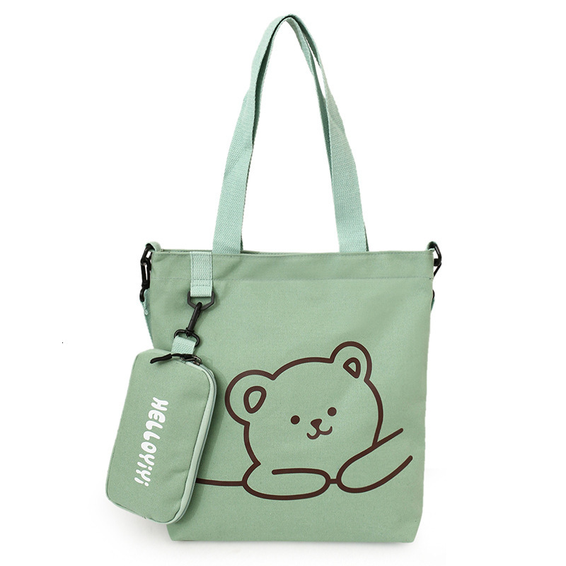 New designer student bag cartoon children's canvas bag tutoring elementary school canvas bag crossbody bag hand-held shoulder bag