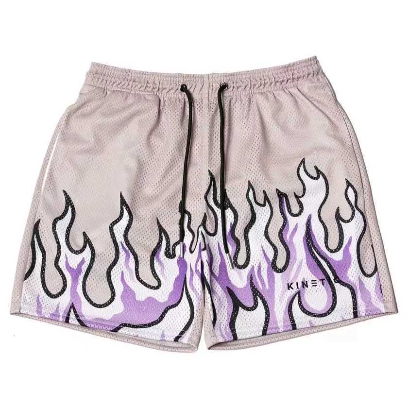 2025 Breathable Men Shorts GYM Basketball Running QuickDrying Shorts Baggy Flame Print Fashion Shorts Summer ShortsXJ251025