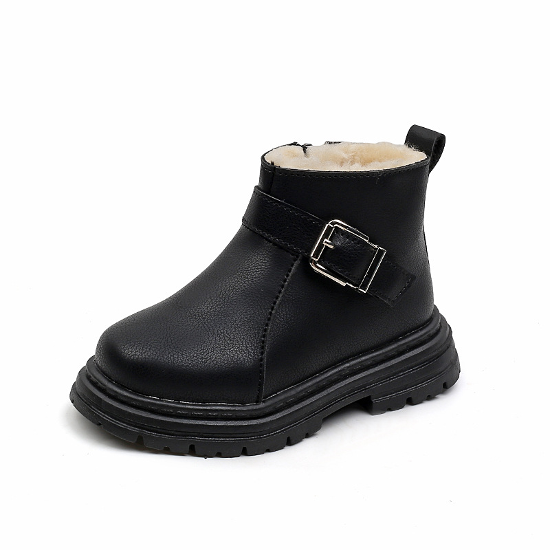 Kids Short Boots Girls Pu Leather Children Boots Walkfashion Fashion Toddler Boots Girl Winter Shoes Size 21 - 30 W1163