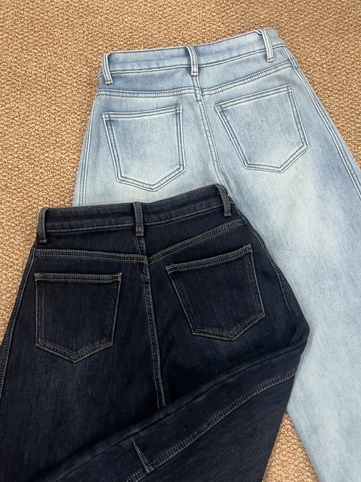 Loose Fit Fleece-Lined Wide-Leg Jeans for Women - Casual Style, Warm & Breathable, Fashionable Denim Pants for Cold Weather Daily Wear 18518