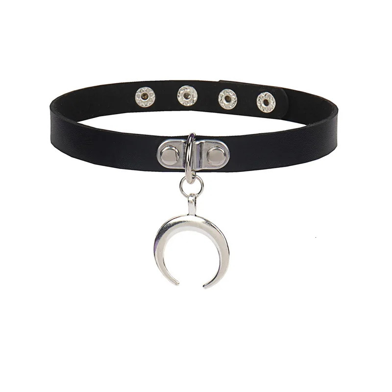 Sexy Harajuku PU Leather Chain Heart Pendant Necklaces Women Men Punk Neck Gothic Black Pink Choker Necklace Cool Collar 251023