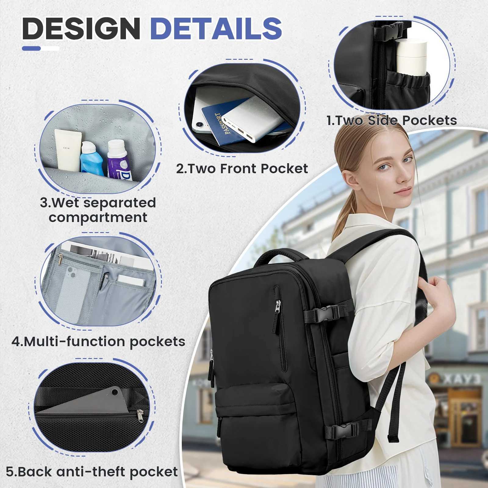 Vacuum Compression Travel Backpack Large Capacity Foldable Hiking Bag Lightweight Laptop BagEssential Outdoor Travel Backpack W251025
