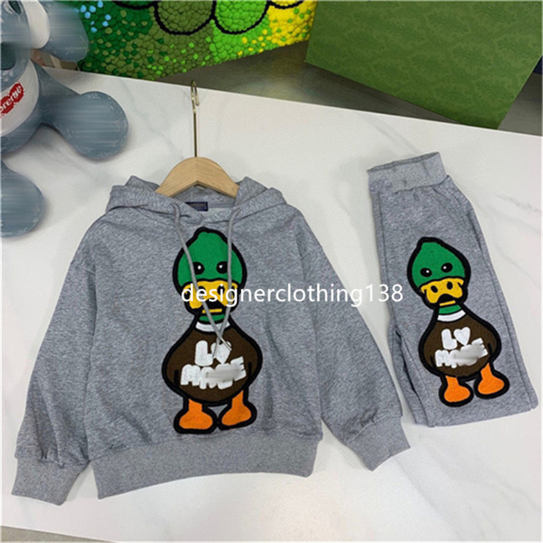 Designer Baby Kids clothing children's sets boys and girls high-quality long sleeved hooded sets two-piece set baby suit sports outfit size 90-160CM D11