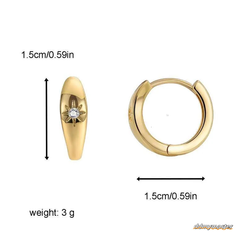 Minimalist Cubic Zirconia Earrings For Women - Fashionable Copper Sier Square Studs Ddmymaster