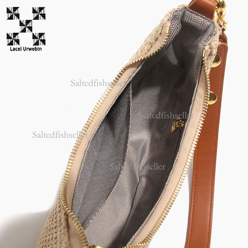 Lacel Urwebin Summer New Straw Woven Moon Bag 2023 Korean Version Versatile Shoulder Underarm Bag for Women Niche Crossbody Bag Free shipping