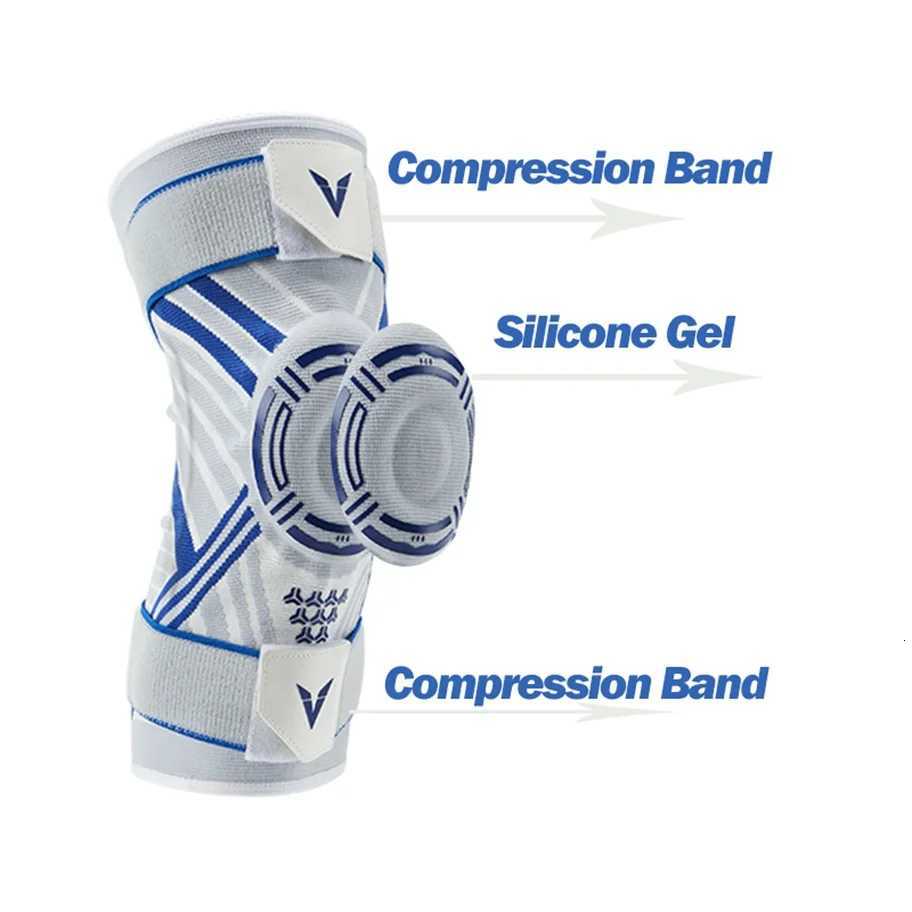 1PC Men Compression Crossfit Rodilleras with Side Stabilizers Silicone Gel Knee Support Patella Pad Y251024