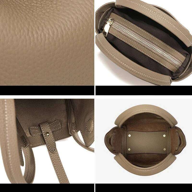 Genuine Leather Women's Small Work Handbag Girls Summer Phone Elegant Shoulder Bag Cowhide Famous Brand Composite Crossbody Bags 1025
