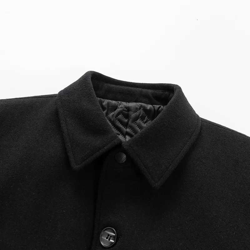 Men Woolen Lapel Business Casual Trench Coats Man Winter Long Jackets Overcoats Male Cashmere Trench Coats Woolen Blends Coats 5T251025