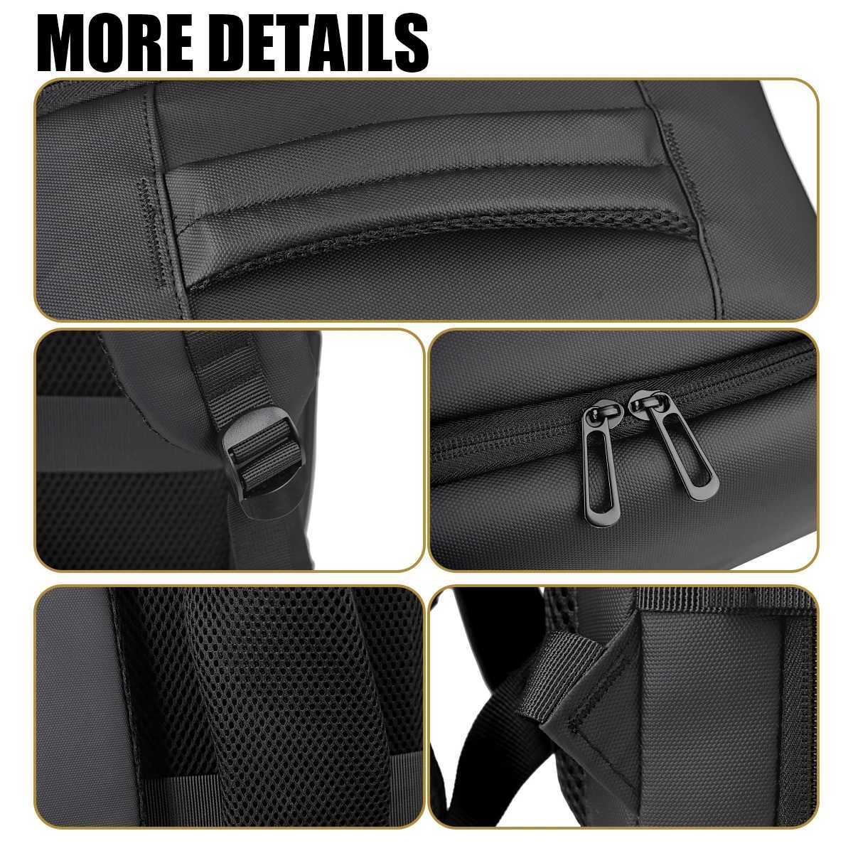 Urban Commuting Mens LargeCapacity Business Waterproof Backpack Travel Boarding Laptop Business Trip Backpack Womens Expandable Family Travel W251025