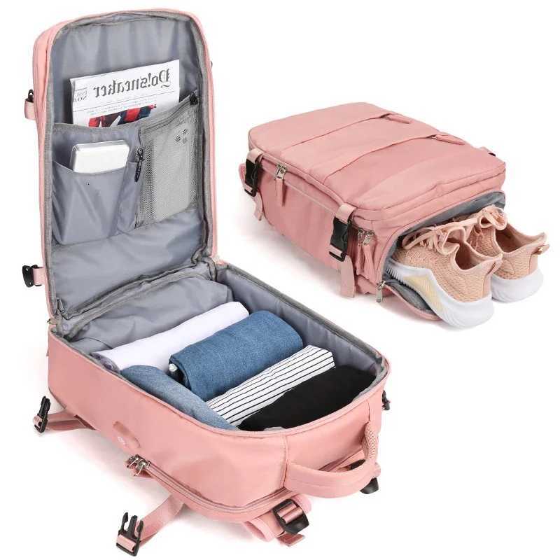 New Womens Travel Backpack Airplane Large Capacity MultiFunction Luggage Lightweight Waterproof Casual Bag Notebook Bagpacks W251025