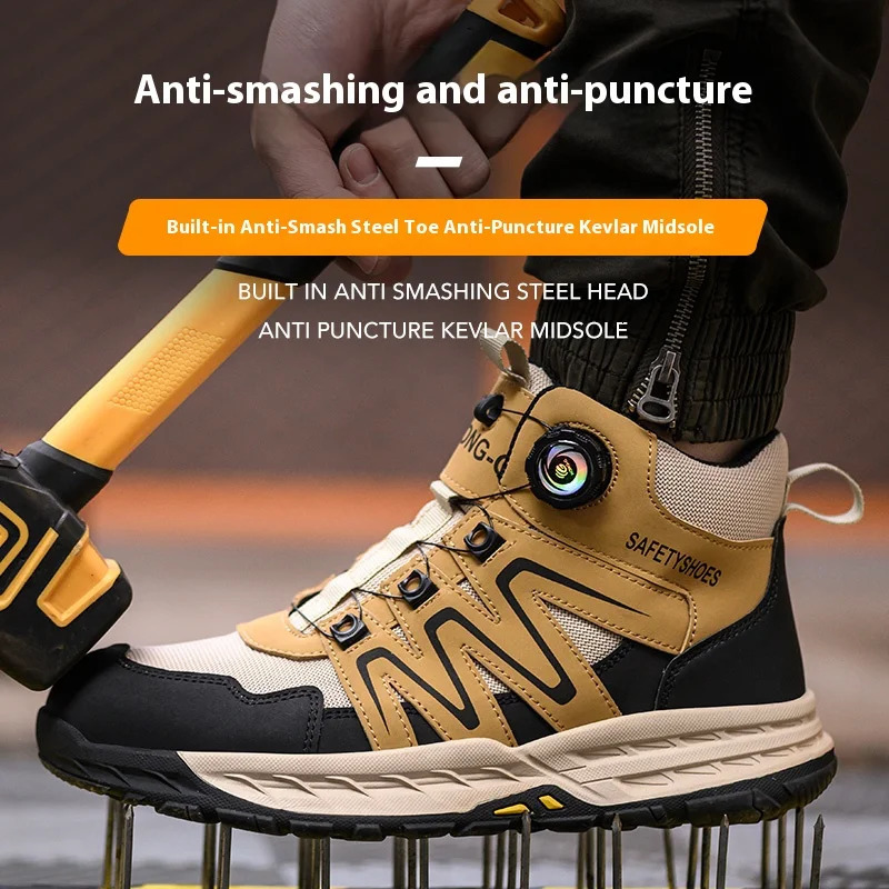 Safety Boots Men Work Indestructible Shoes Sneakers Steel Toe Protective Boots Antismash Antipuncture Work Tactical Boots 251023