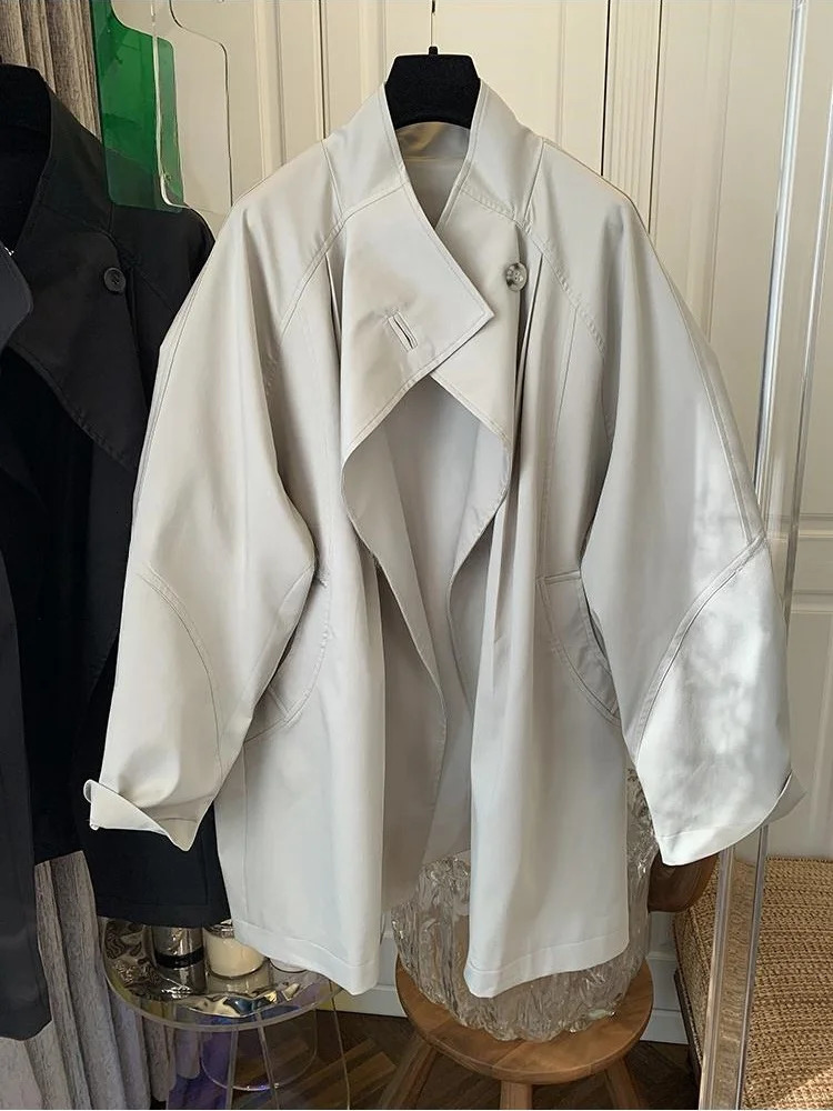 SuperAen Fashion Trench Coat Loose Fashion Medium and Long Top Womens Clothing 2025 Spring Coat 251013