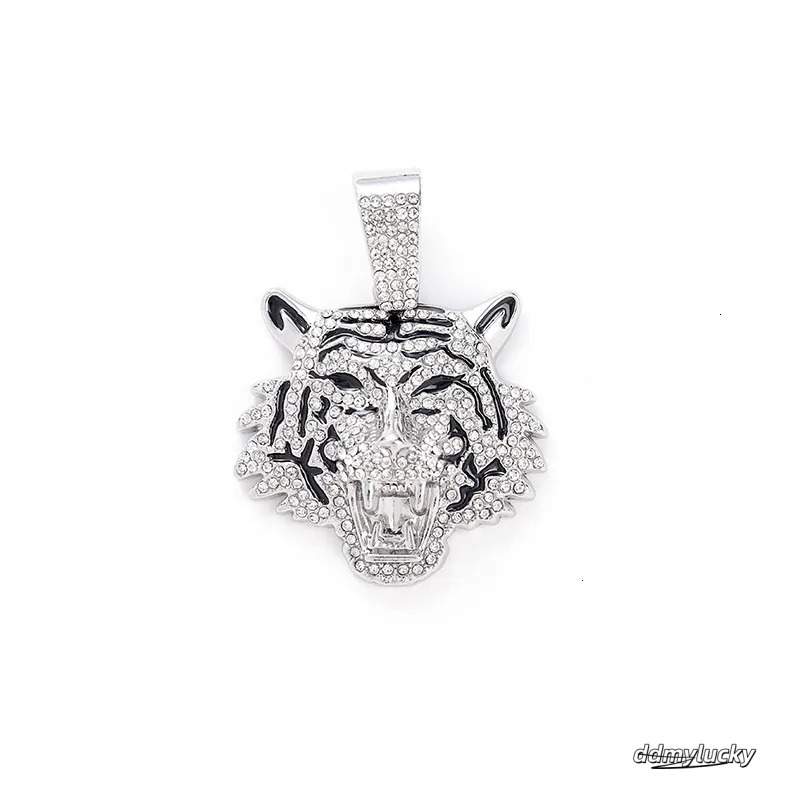 Men's Alloy Cuban Chain Necklace With 3D Tiger Pendant - Hip Hop Style Statement Jewelry Ddmylucky
