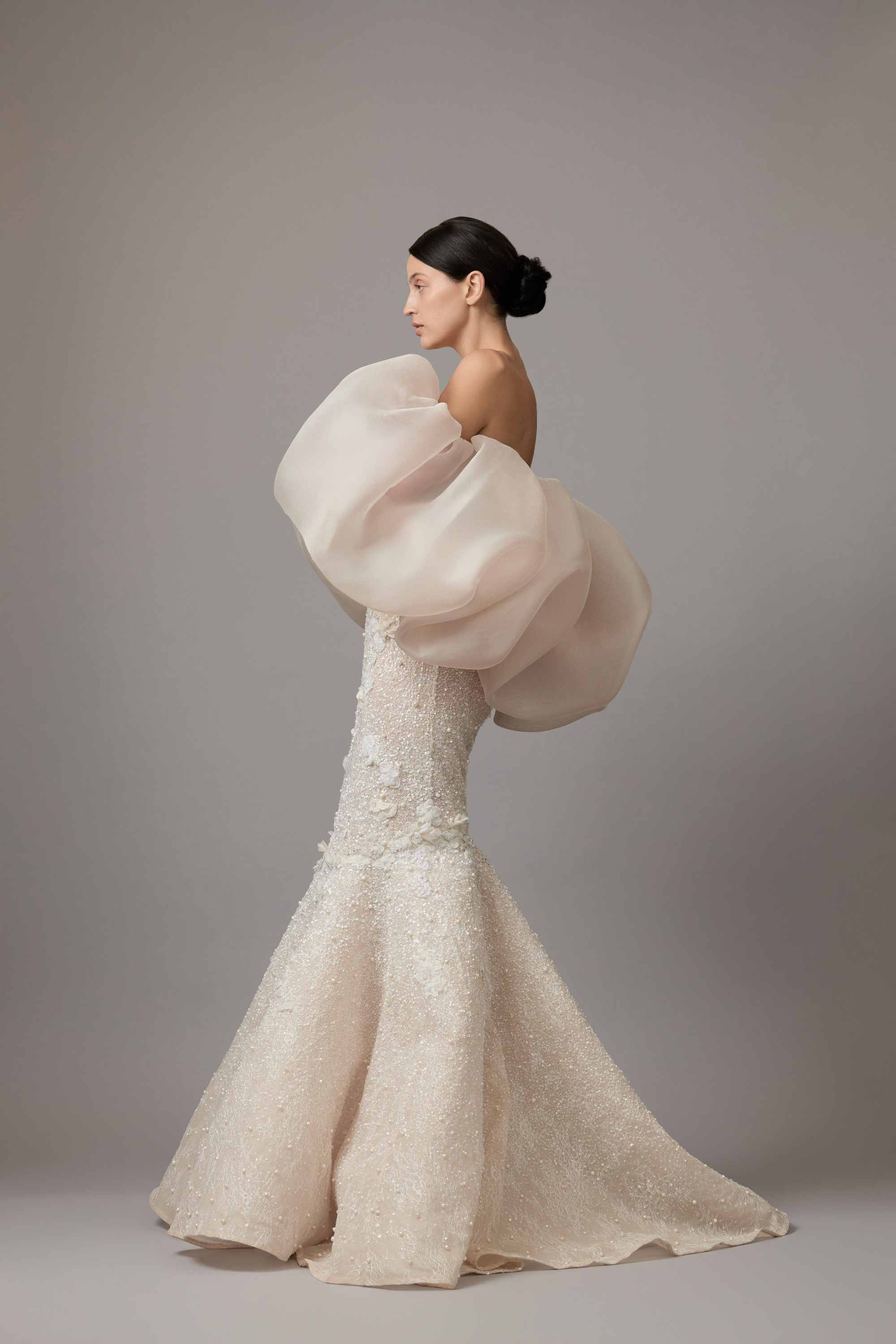 Gracefu lMermaid Gown Wedding Dress Strapless Appliques Pattern Lace Bridal Gowns Big Size Vestidos De Novia Custom Size Colour