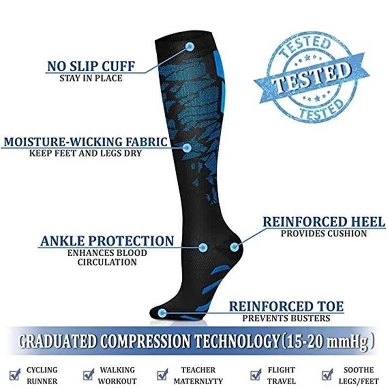 Compression Socks 2030mmhg High Stockings Men Women Sports Socks For Marathon Cycling Football Varicose Veins Pregnancy Nursing Y251024