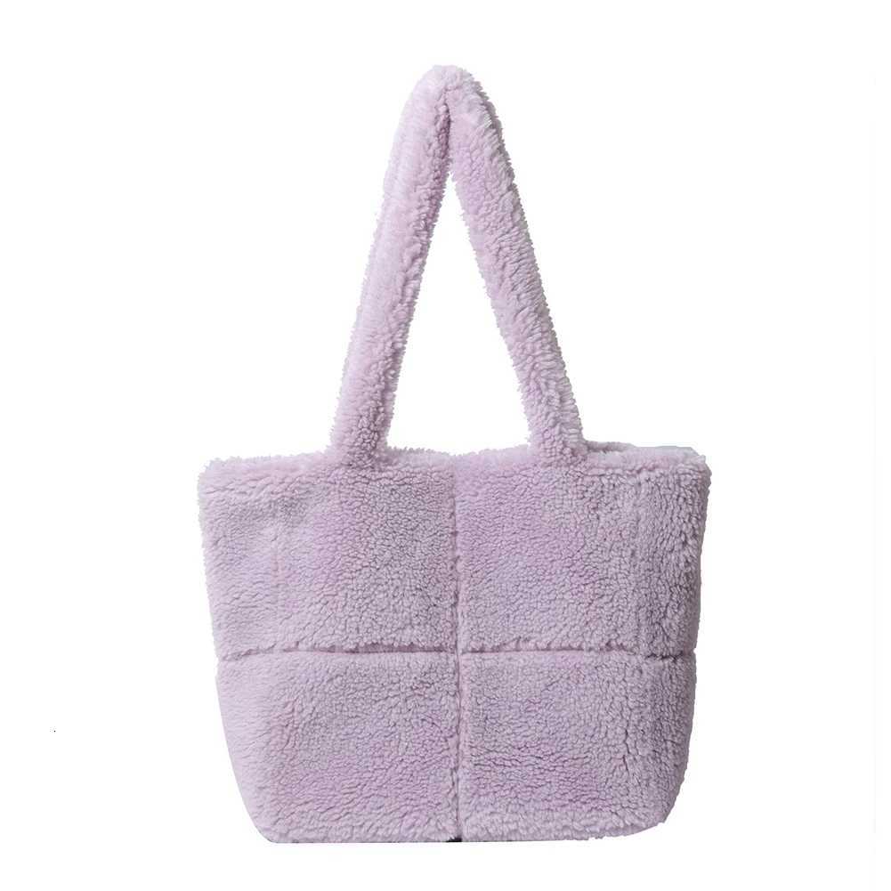 Faux Fur Handbag Women Soft Lambswool Tote Bag Lightweight Plush Tote Handbag Fuzzy Shoulder Bag Shopper Satchel Bag Z251024