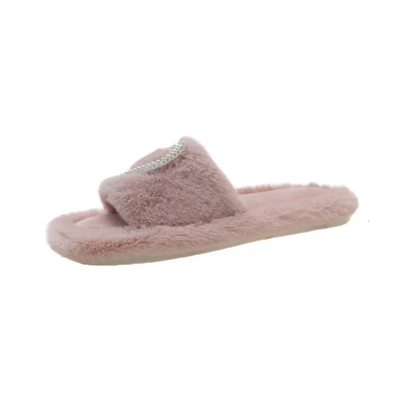 New Fashionable Hot Dia Pearl Love Hair Cotton Slippers for Autumn and Winter Home slipper ddmythur