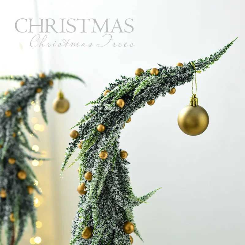 Christmas decoration mini 50cm crooked neck Christmas tree home decoration ornament Christmas atmosphere arrangement C251024
