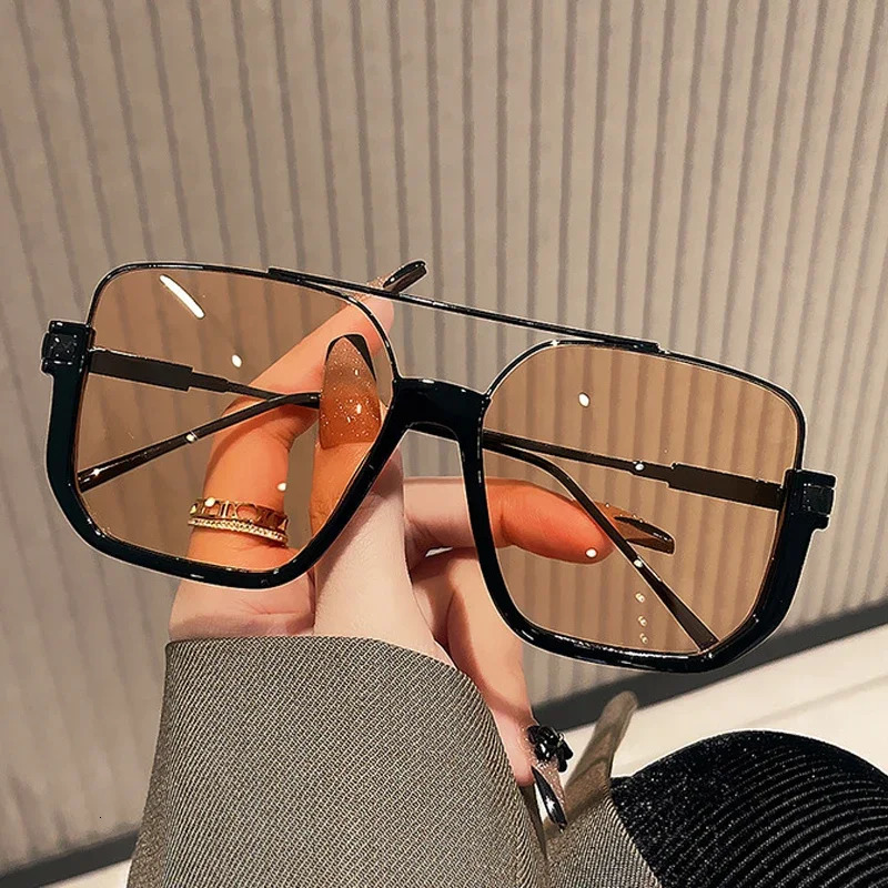 Retro Double Bridges Men Metal Frame Sunglasses Fashion Women Outdoor Shades Sun Glasses UV400 251023
