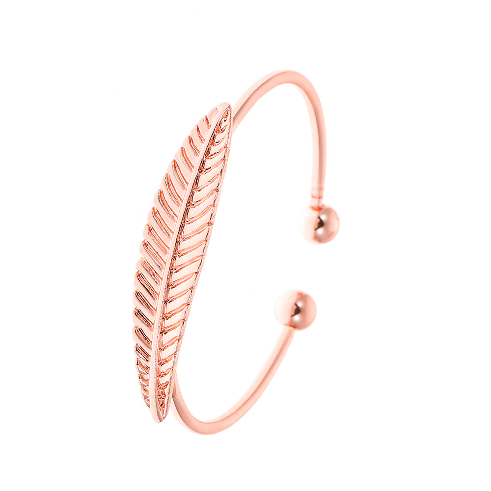 INS Fashion Trend Versatile Hot Selling Simple Open Leaf Bracelet Jewelry