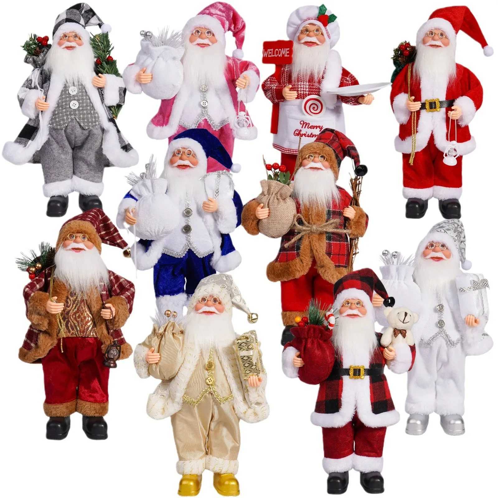 Santa Claus Doll Children Doll Xmas Gift Christmas Tree Decorations 2024 Navidad Home Party Supplies Xmas Ornaments C251024