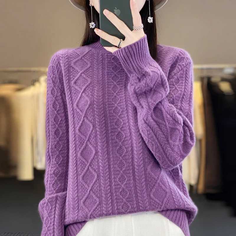 2025 Autumn Winter New Womens Sweaters Knitted Jumper Long Sleeve Casual Sweater Knit Pullovers Bottoming Shirt Female TopsT251025