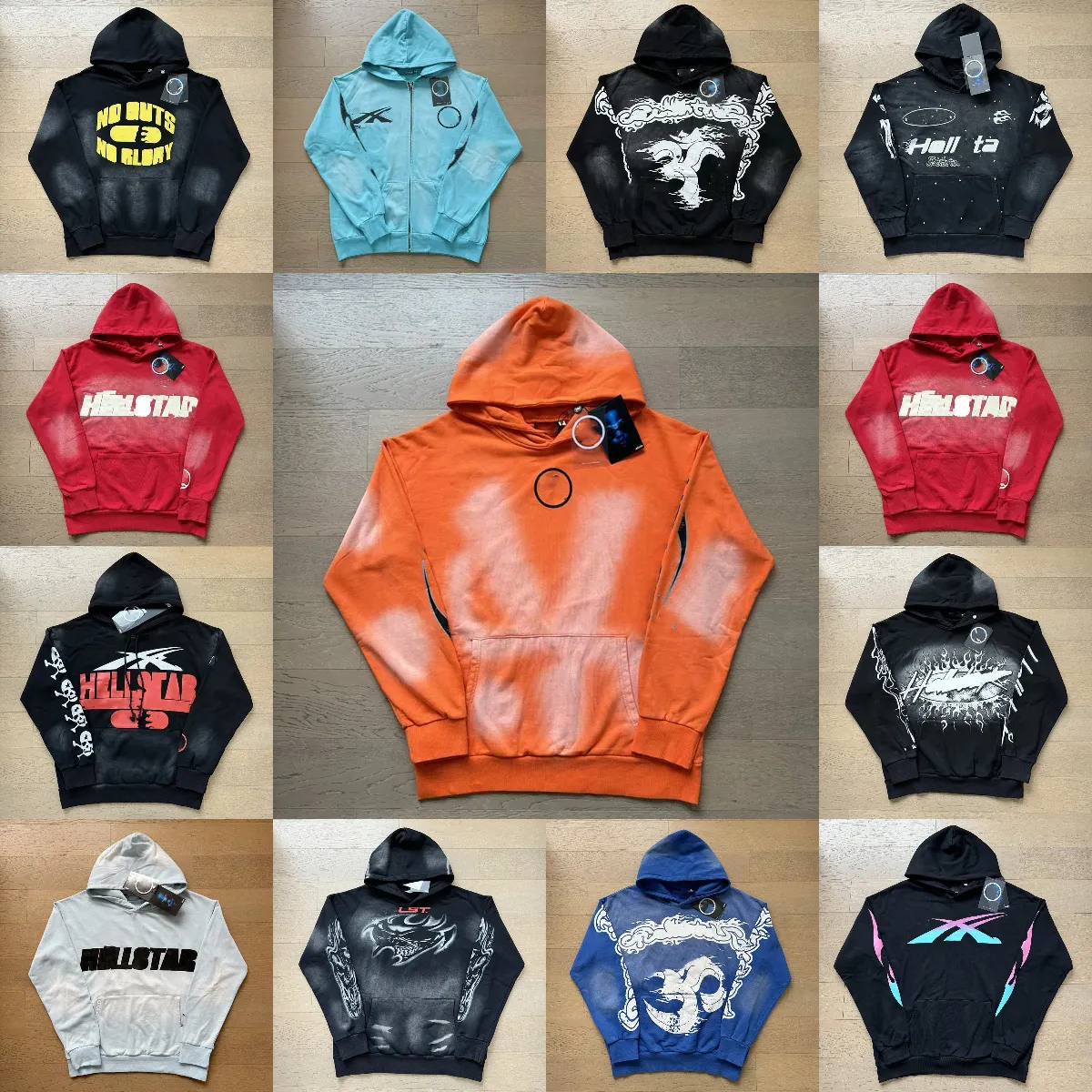 Designer Mens Zip Up Hoodie Helledstarly Hoodie For Man Woman Hell Tracksuits Sports Suit Pants Pullover Vintage Street Graffiti Sweatshirts