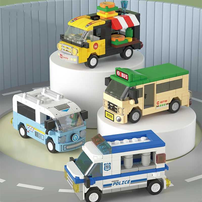 8 puzzle toys building blocks sliding cars city themed simulation vehicles exquisite interior decorations holiday gifts C251023