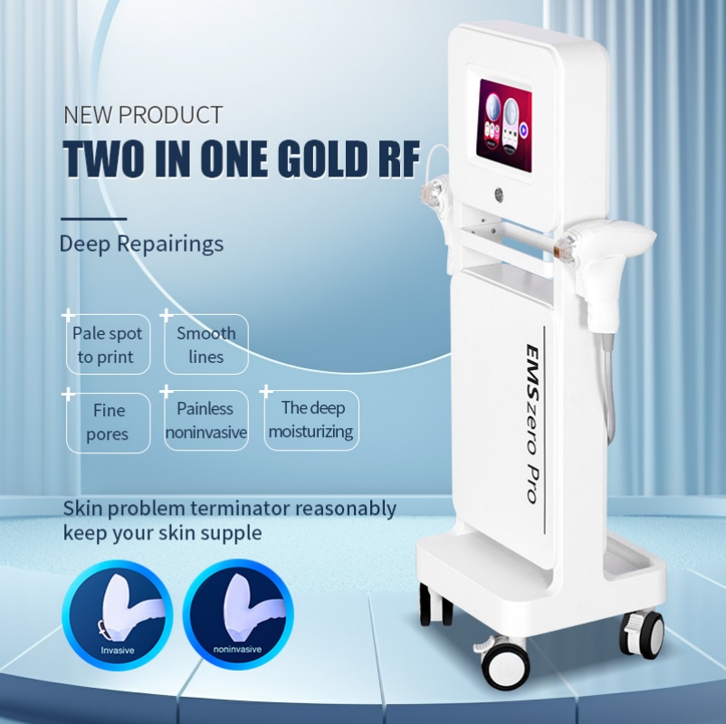 Portable 2 In 1 Facial Radio Frequency Vacuum Rf Skin Tightening Rf Microneedle Lines Reducing Wrinkle Removal