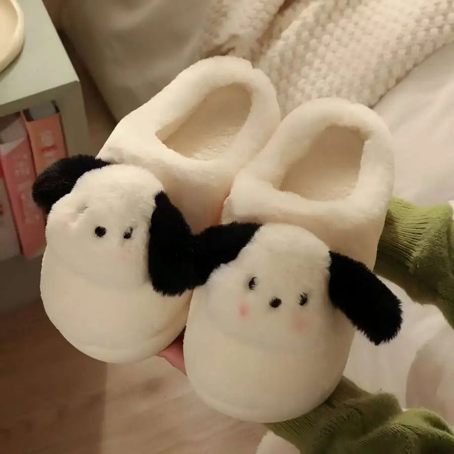 2024 Winter Soft Mens Indoor Antiskid Fluffy Slides Bedroom Cartoon Bear Warm Plush Slippers Male Home Casual Cotton Shoes251020