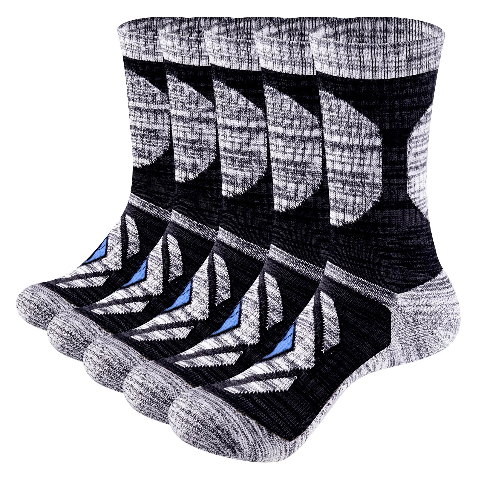 YUEDGE Mens Moisture Wick Breathable Cushion Crew Work Socks Thick Cotton Outdoor Sports Socks For Men Size 3746 EU 251023
