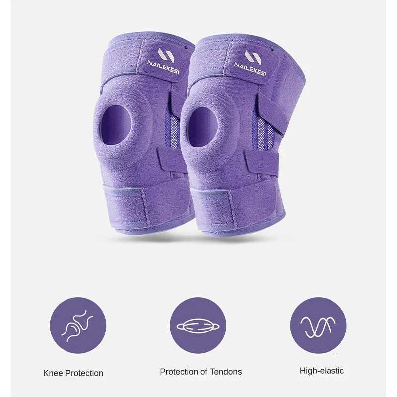 Adjustable 1PCS Elastic Knee Support Basketball Soccer Brace Kneepad Fitness Running Cycling Adjustable Patella Knee Protection Y251024