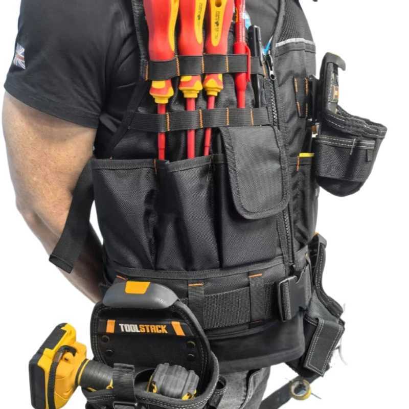 Multiket Work Tool Vest Breathab Work Vest Heavy Duty Tool Vest for Ectricians Carpenters Multifunctional Work Y251022