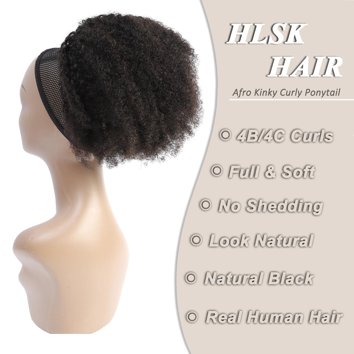 Black women 150% density African fluffy drawstring ponytail 10A location Real Textured African Curled Ponytails by Designers Durable&Long Lasting