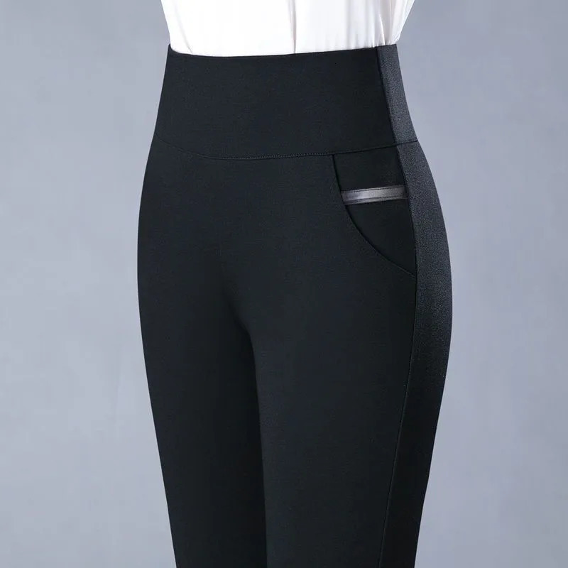 1pcs Spring Autumn Womens High Waited Leggings Comfort Breathable Pants Female Casual Slim Fit Pants Ladys Elastic Pencil Pants 251018