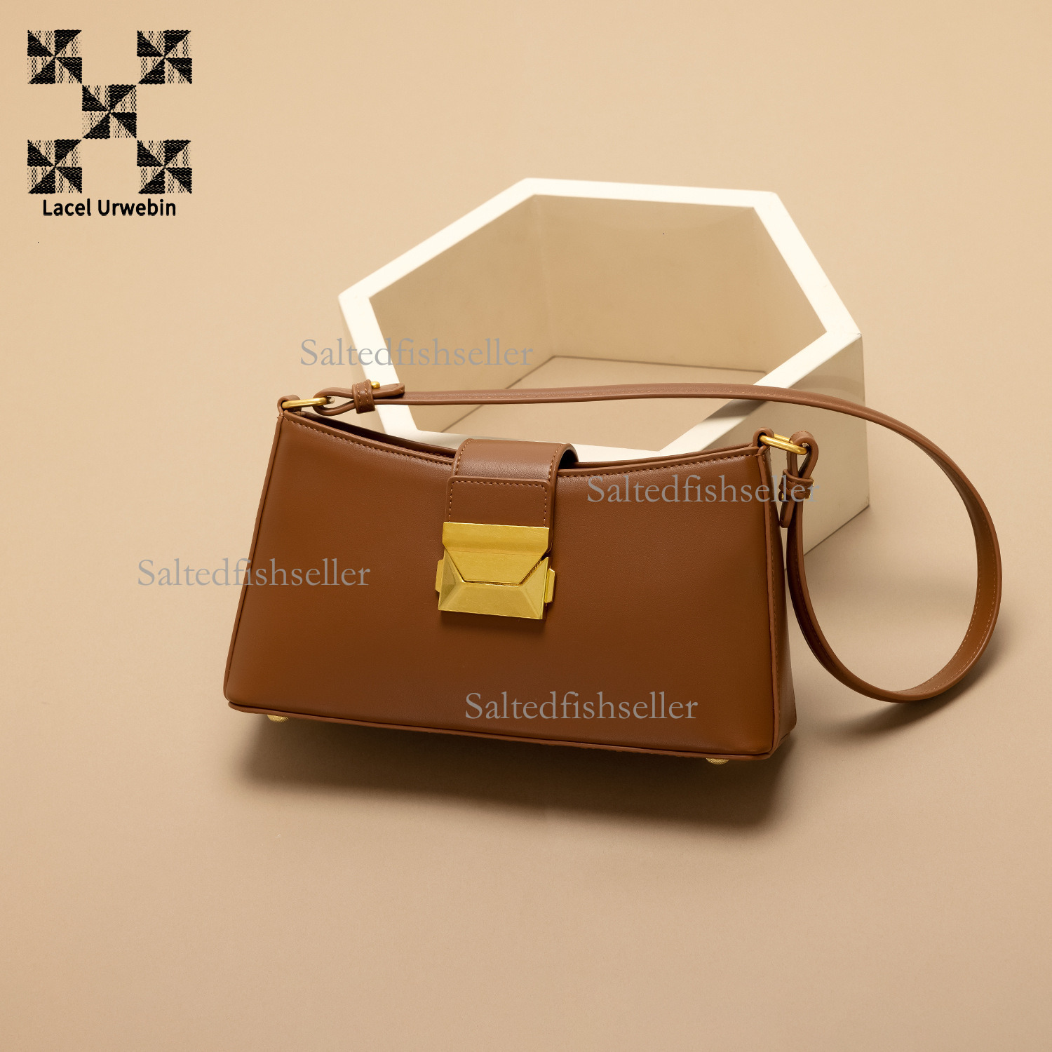 Lacel Urwebin Designer Women's New French Underarm Bag Luxury Commuter Shoulder Cross Shoulder Business Bag Large Capacity Trendy Brand Metal But
